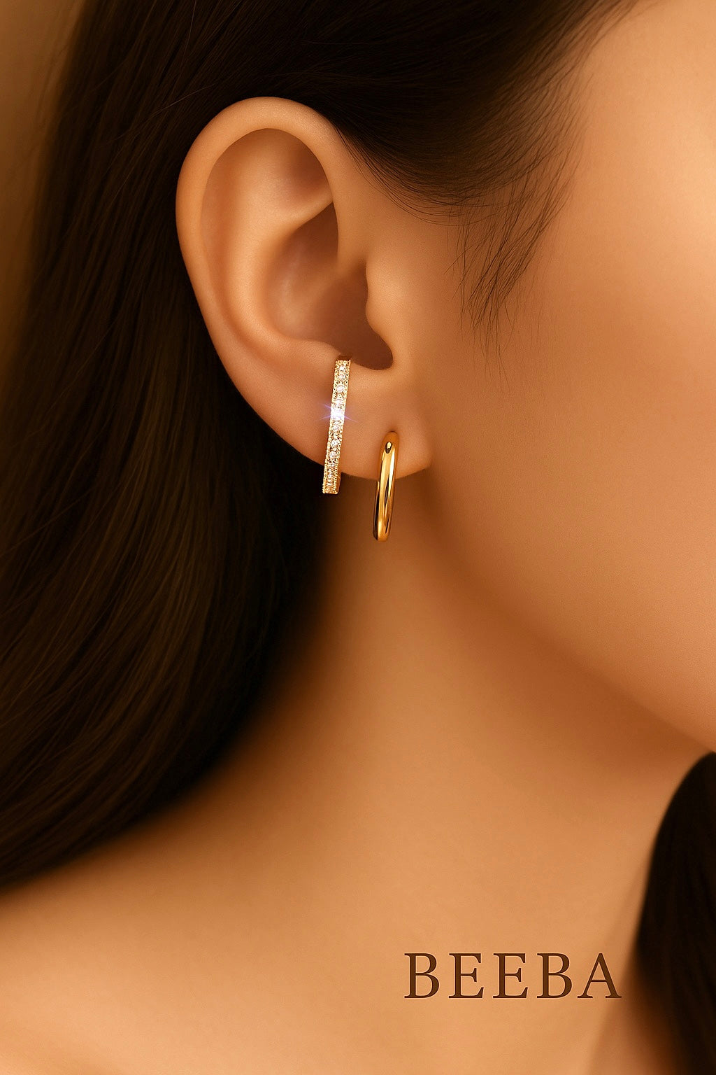 Gold sparkle hoop