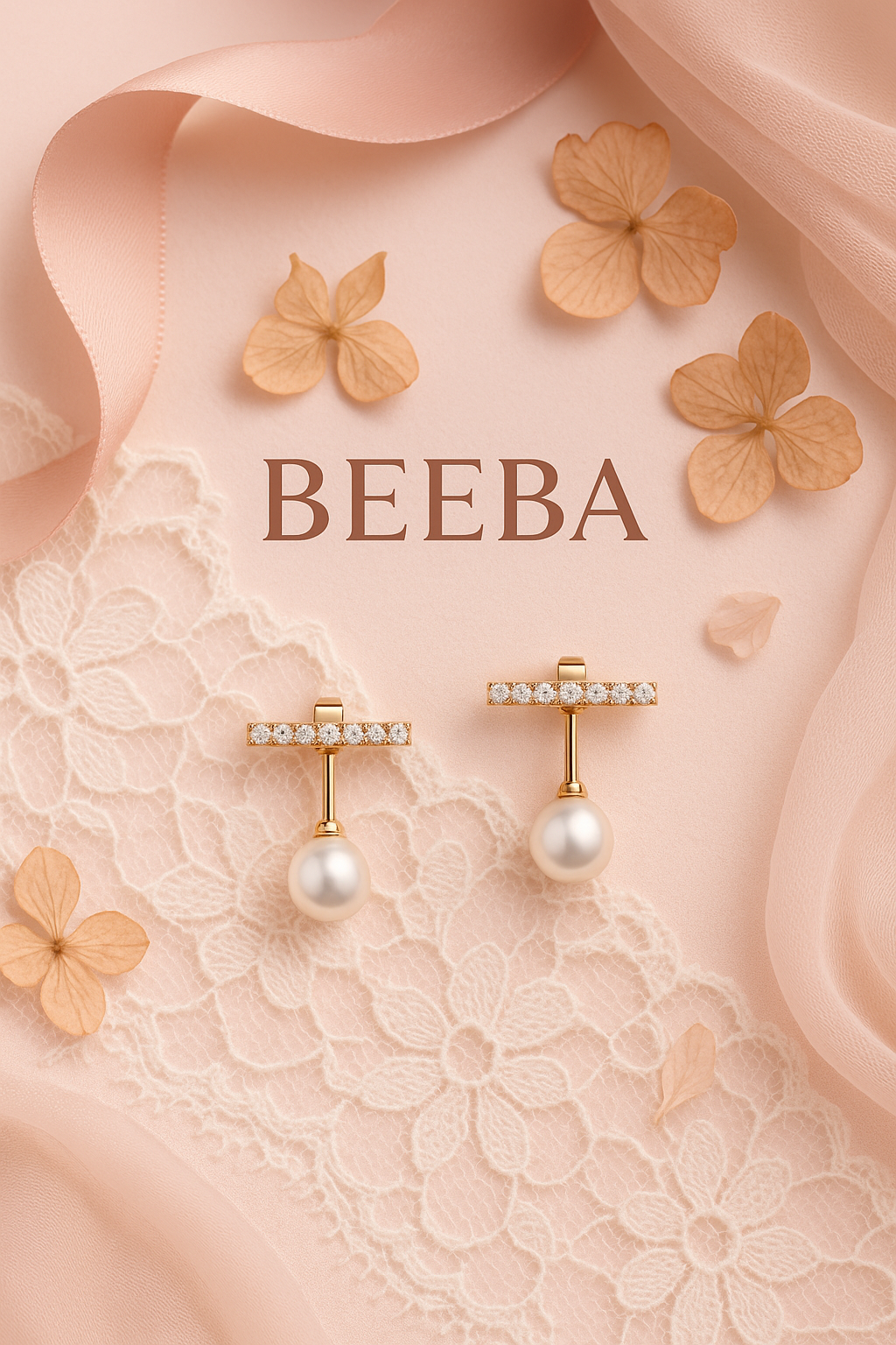 Pearl Drop Stud Earrings