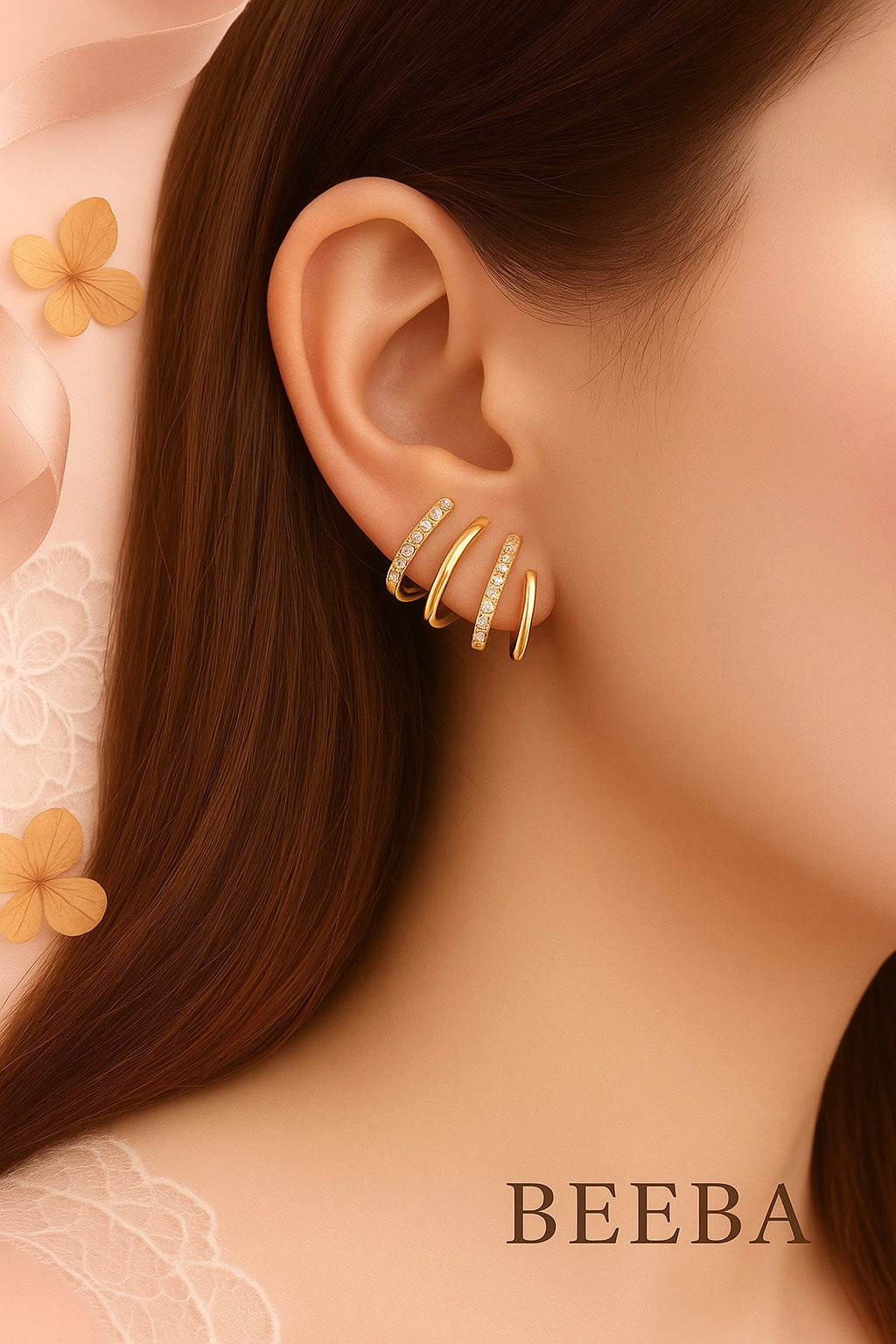 Gold twist cuffs