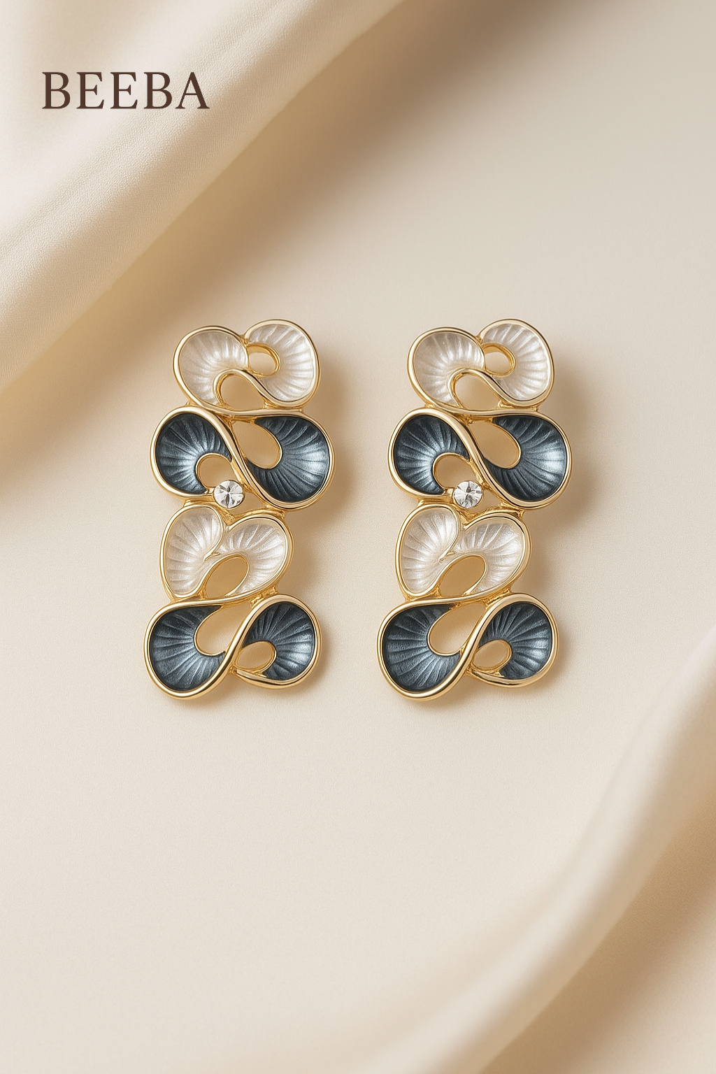Bloome blue swirl earrings